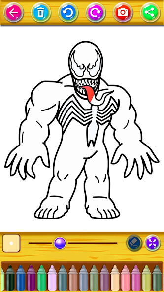 Run android online APK Venom coloring the heroes from MyAndroid or emulate Venom coloring the heroes using MyAndroid