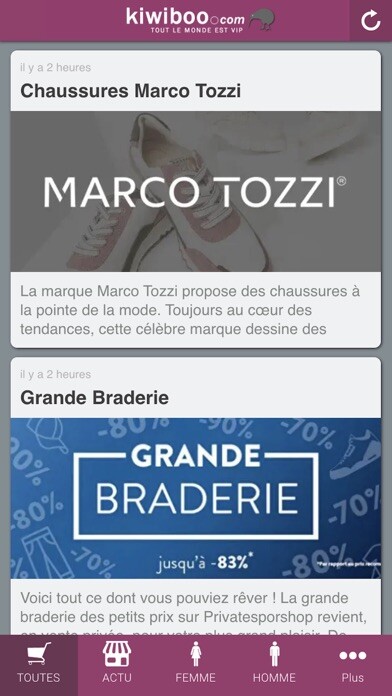 Emulate iPhone app Ventes Privées et soldes using MyAndroid Emulate iPhone app Ventes Privées et soldes using MyAndroid