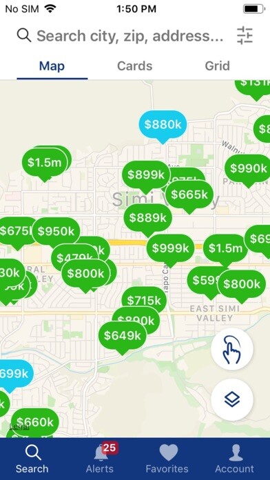 Emulate iPhone app Ventura County Home Search using MyAndroid