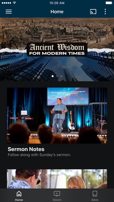 Emulate iPhone app Venture Church Naples using MyAndroid