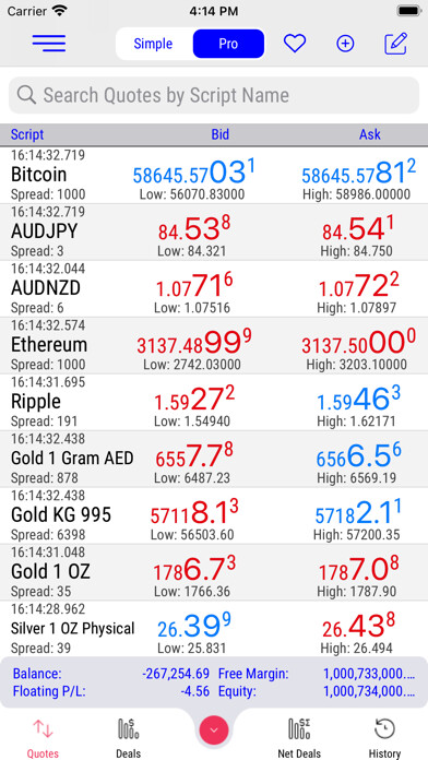 Emulate iPhone app Venx Trader using MyAndroid