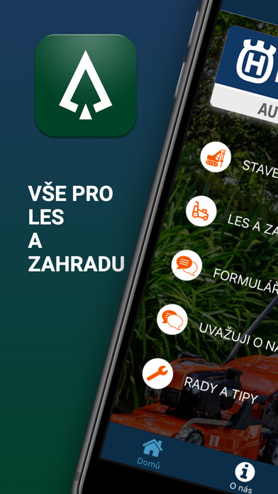 Emulate iPhone app Vše pro les a zahradu using MyAndroid