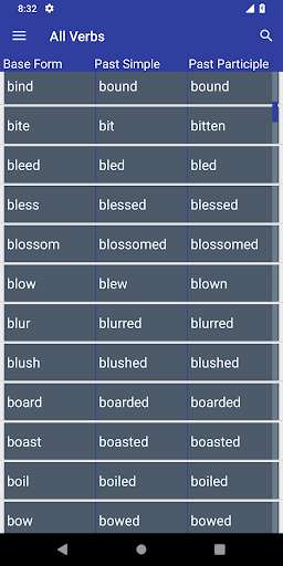 Run android online APK Verb Forms Dictionary from MyAndroid or emulate Verb Forms Dictionary using MyAndroid