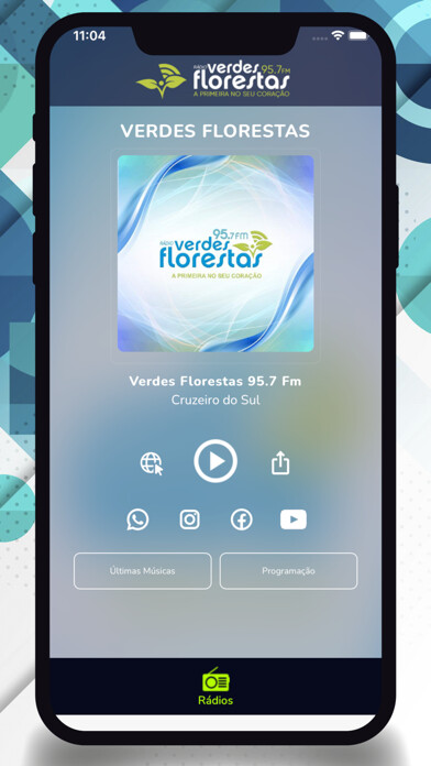 Emulate iPhone app Verdes Florestas FM 95,7 using MyAndroid Emulate iPhone app Verdes Florestas FM 95,7 using MyAndroid