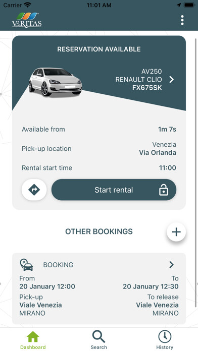 Emulate iPhone app Veritas Car Sharing using MyAndroid