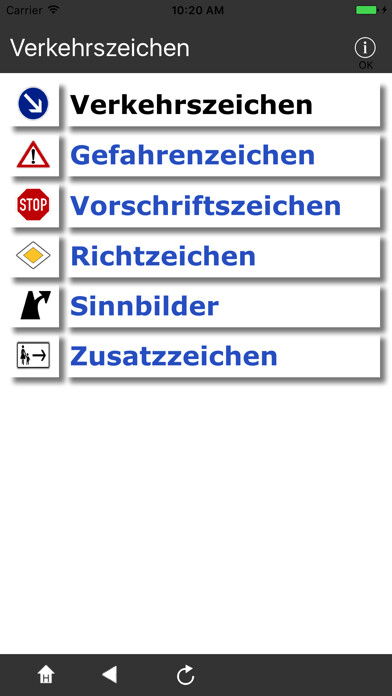 Emulate iPhone app Verkehrszeichen DE using MyAndroid Emulate iPhone app Verkehrszeichen DE using MyAndroid