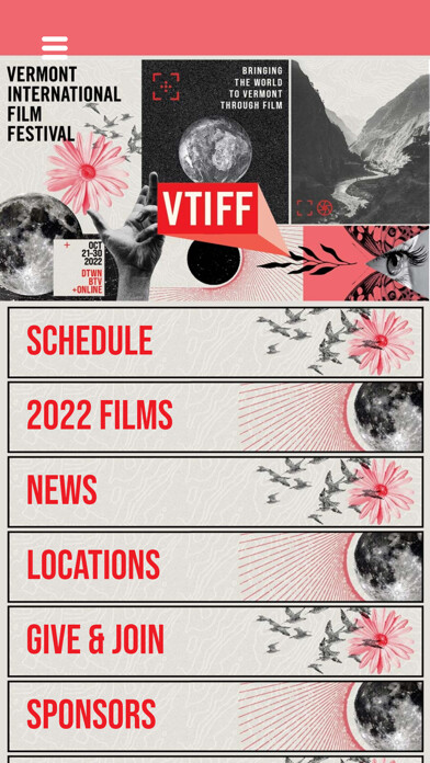 Emulate iPhone app Vermont Intl. Film Festival using MyAndroid