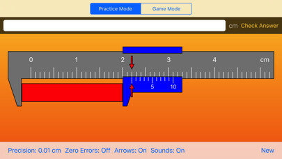 Emulate iPhone app Vernier Caliper Simulator 2 using MyAndroid
