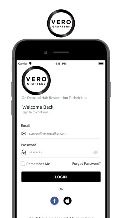 Emulate iPhone app VeroGrafters For Technicians using MyAndroid Emulate iPhone app VeroGrafters For Technicians using MyAndroid