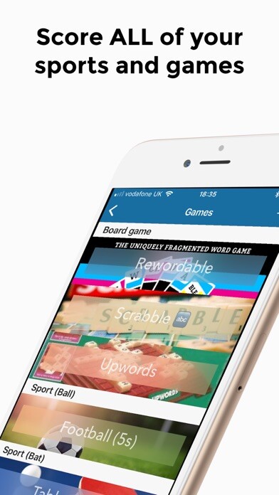 Emulate iPhone app Versus: Advanced Scorekeeper using MyAndroid