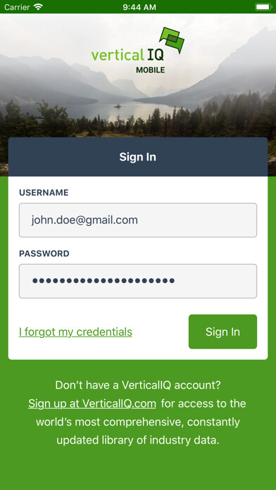 Emulate iPhone app Vertical IQ using MyAndroid