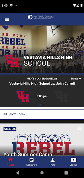 Run android online APK Vestavia Hills Athletics from MyAndroid or emulate Vestavia Hills Athletics using MyAndroid