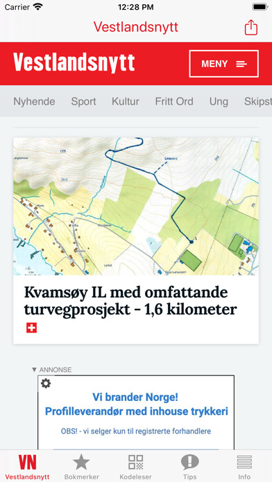 Emulate iPhone app Vestlandsnytt using MyAndroid Emulate iPhone app Vestlandsnytt using MyAndroid