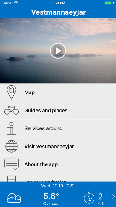 Emulate iPhone app Vestmannaeyjar using MyAndroid