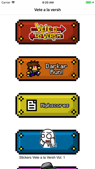 Emulate iPhone app Vete a la versh using MyAndroid