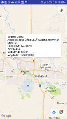 Emulate Android APK Veterans Affairs (VA) Locator