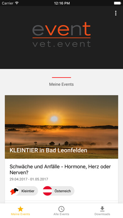 Emulate iPhone app Vet.event using MyAndroid