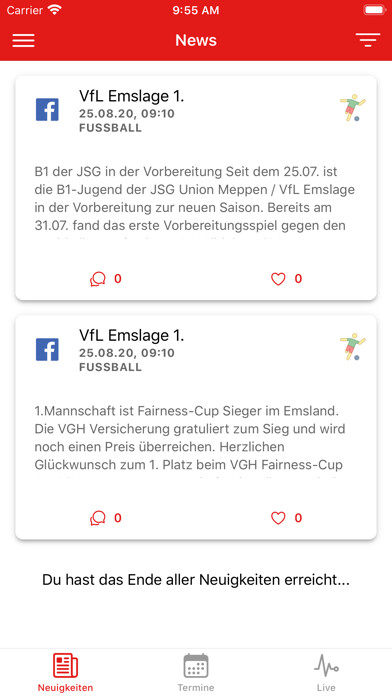 Emulate iPhone app VfL Emslage using MyAndroid Emulate iPhone app VfL Emslage using MyAndroid