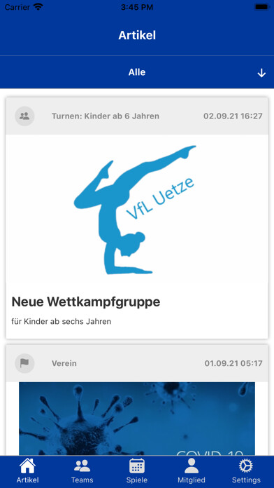 Emulate iPhone app VfL Uetze using MyAndroid Emulate iPhone app VfL Uetze using MyAndroid