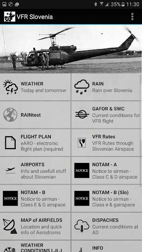 Run android online APK VFR Slovenia from MyAndroid or emulate VFR Slovenia using MyAndroid