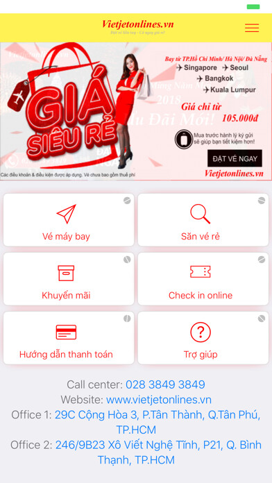 Emulate iPhone app Vé giá r? - Vietjetonlines.vn using MyAndroid Emulate iPhone app Vé giá r? - Vietjetonlines.vn using MyAndroid