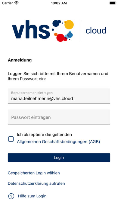 Emulate iPhone app vhs.cloud Messenger using MyAndroid