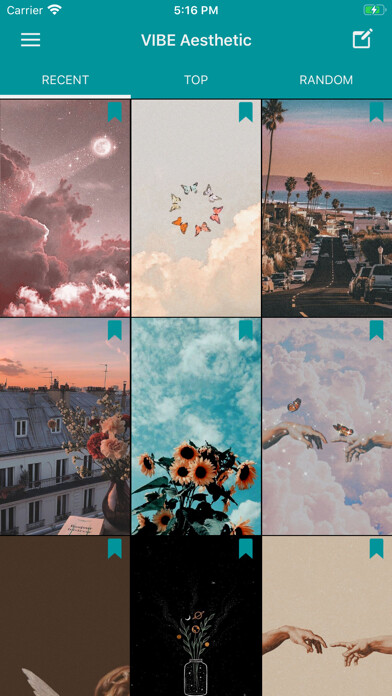 Emulate iPhone app VIBE Aesthetic Wallpapers HD using MyAndroid