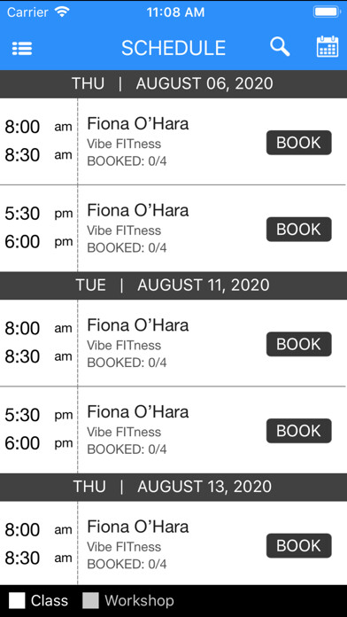 Emulate iPhone app VibeFIT Studios using MyAndroid