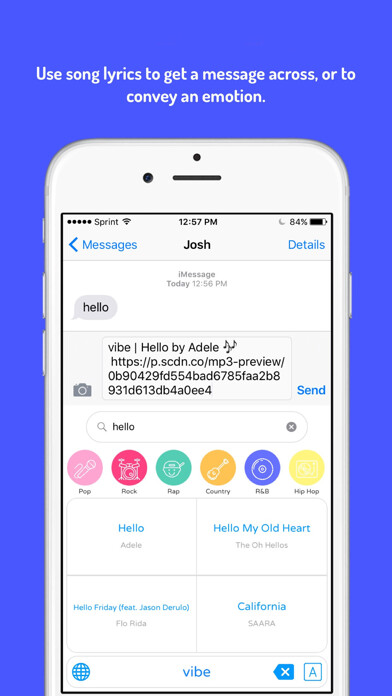 Emulate iPhone app vibe - Music Sharing Keyboard using MyAndroid Emulate iPhone app vibe - Music Sharing Keyboard using MyAndroid