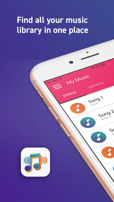 Emulate iPhone app Vibo Music player using MyAndroid