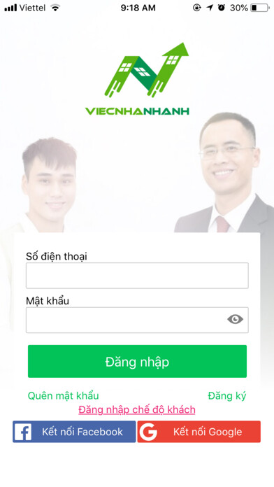 Emulate iPhone app Việc Nhà Nhanh using MyAndroid