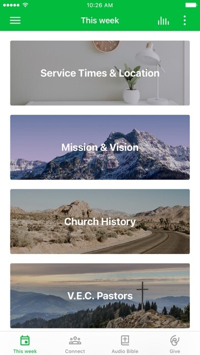 Emulate iPhone app Victorious Empowerment Church using MyAndroid