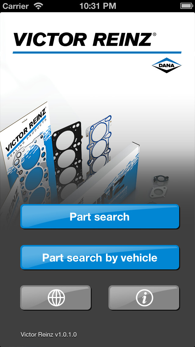Emulate iPhone app VICTOR REINZ Sealing Products using MyAndroid