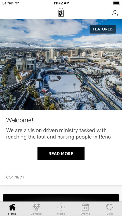 Emulate iPhone app Victory Outreach Reno using MyAndroid