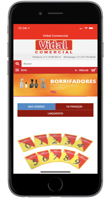 Emulate iPhone app Vidal Comercial using MyAndroid