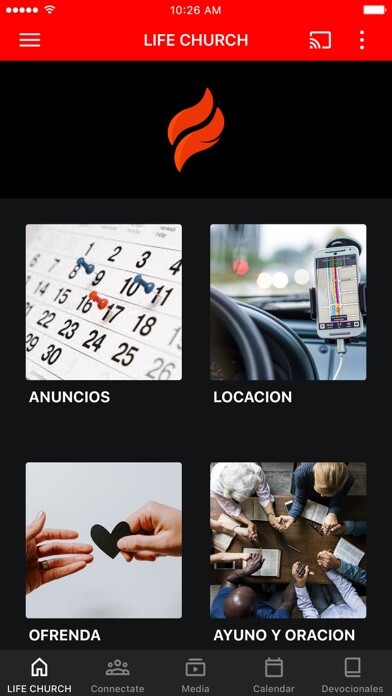 Emulate iPhone app Vida Life Church AG using MyAndroid