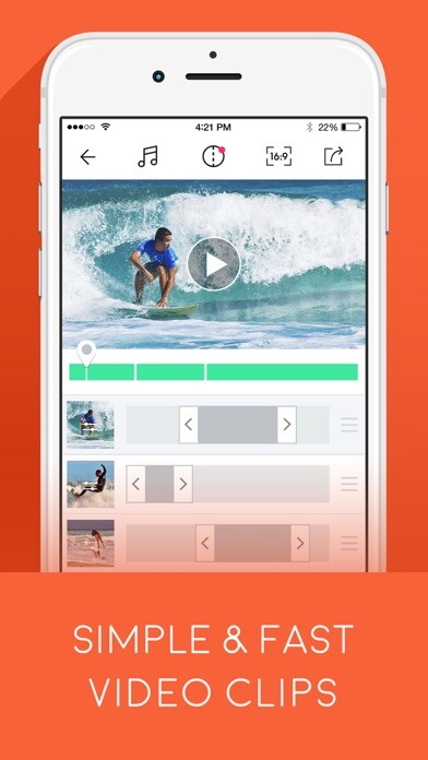 Emulate iPhone app VidClips - Perfect Movie Maker using MyAndroid