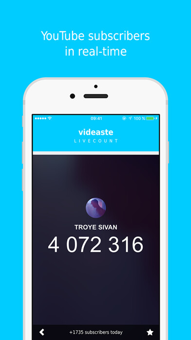 Emulate iPhone app Videaste - YouTube subscriber livecount using MyAndroid Emulate iPhone app Videaste - YouTube subscriber livecount using MyAndroid