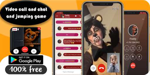 Run android online APK video call and chat simulator game scary fredd from MyAndroid or emulate video call and chat simulator game scary fredd using MyAndroid