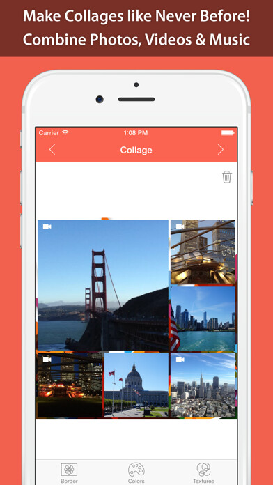 Emulate iPhone app VideoCollage by Bits&Coffee using MyAndroid