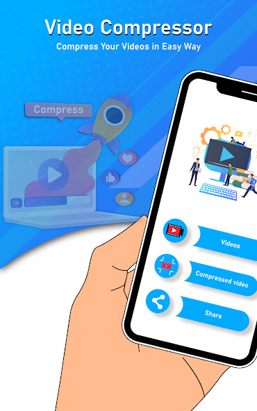 Run android online APK Video Compressor Fast Compress from MyAndroid or emulate Video Compressor Fast Compress using MyAndroid