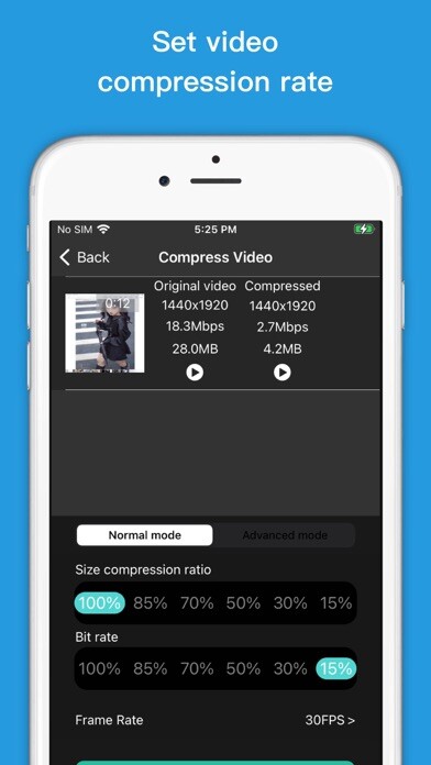 Emulate iPhone app Video compressor - save space using MyAndroid Emulate iPhone app Video compressor - save space using MyAndroid