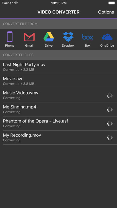 Emulate iPhone app Video Converter - Convert Video Files using MyAndroid