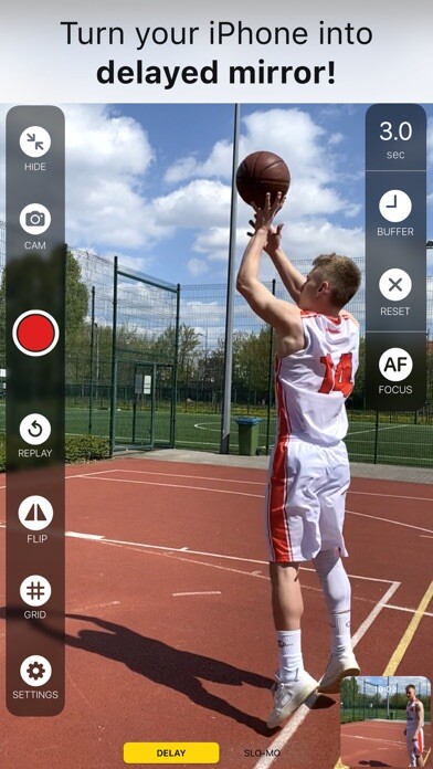 Emulate iPhone app Video Delay Instant Replay Pro using MyAndroid