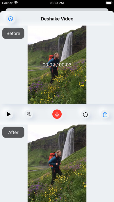 Emulate iPhone app Video Deshake - Stabilizer using MyAndroid