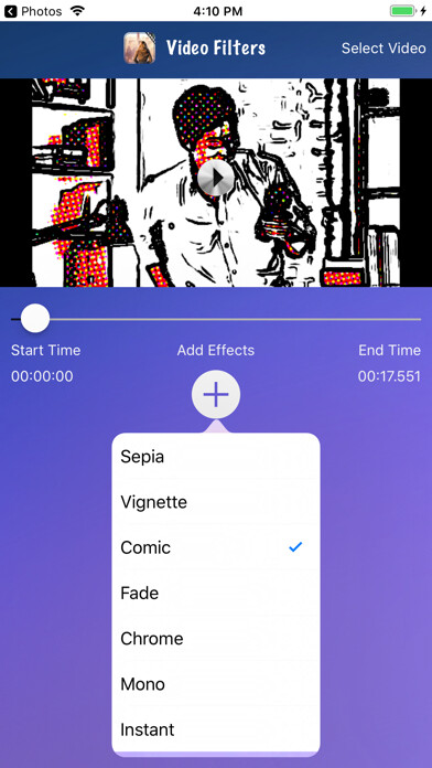 Emulate iPhone app Video Effects - Video Editor using MyAndroid