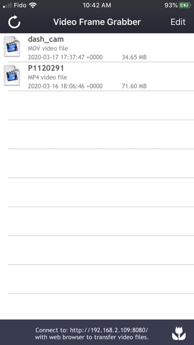 Emulate iPhone app Video Frame Grabber using MyAndroid