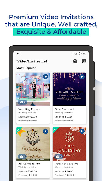 Run android online APK Video Invitation Maker App from MyAndroid or emulate Video Invitation Maker App using MyAndroid