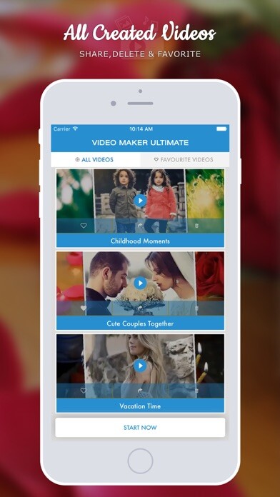 Emulate iPhone app Video Maker Ultimate - Photo to Video Converter using MyAndroid