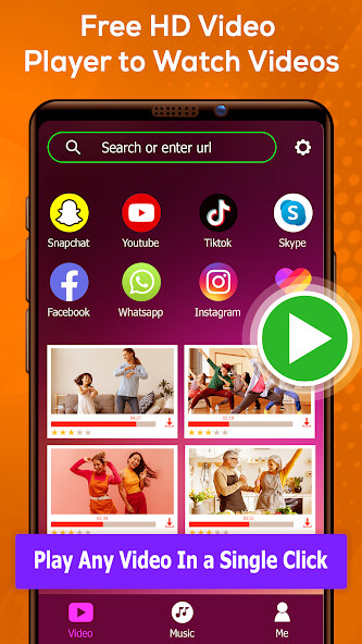 Emulate Video Player - MP4 Player from MyAndroid or run Video Player - MP4 Player using MyAndroid